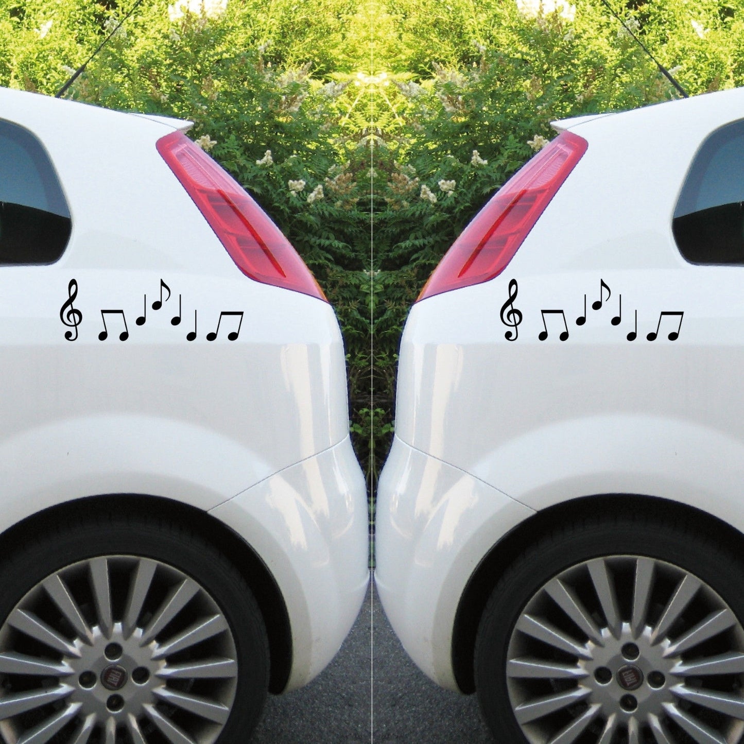 Fashion 2 Pcs Violinschlüssel  Noten schwarz Auto Fenster Aufkleber Tattoo Folie