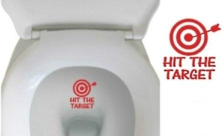 Hot HIT THE SPOT Decal BATHROOM TOILET Potty   Boys Training Target (come with glowindark switchplate decal) Stickerciti