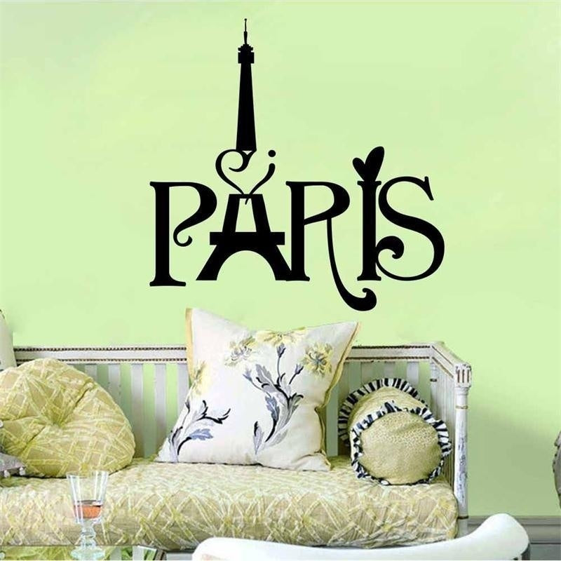 2018 NEW   Creative Characters PARIS Home Decal Wall Sticker /removable Wedding Decoration Living Room Decor/ 3d Wallpaper