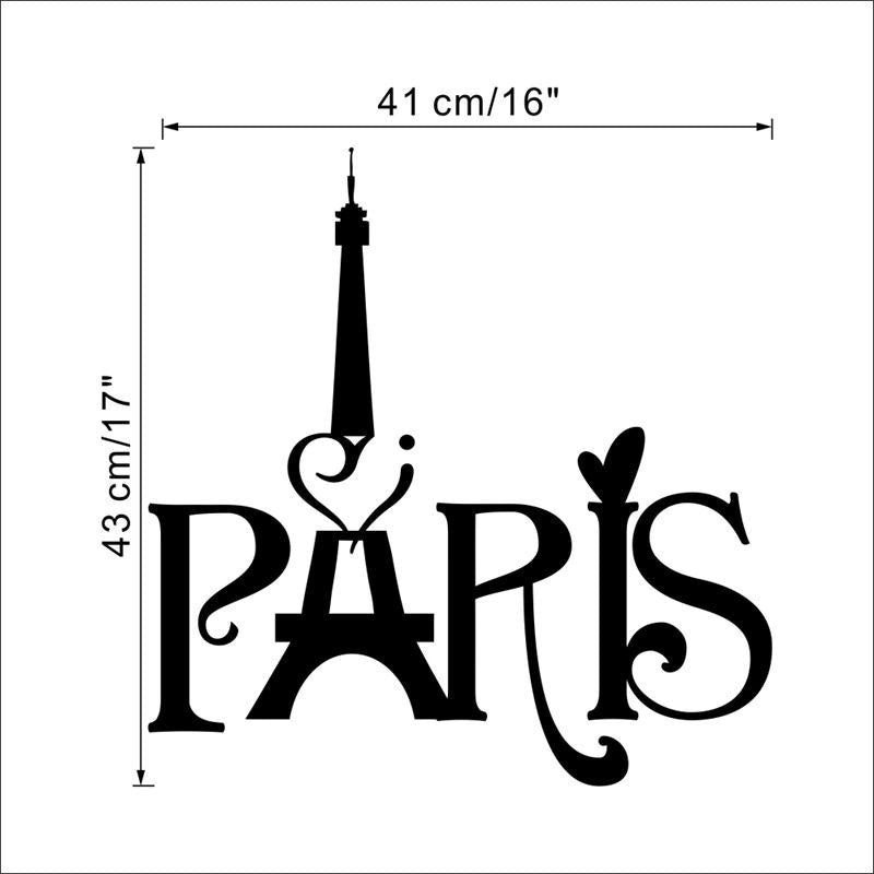 2018 NEW   Creative Characters PARIS Home Decal Wall Sticker /removable Wedding Decoration Living Room Decor/ 3d Wallpaper
