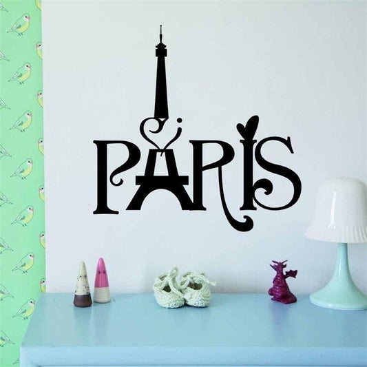 2018 NEW   Creative Characters PARIS Home Decal Wall Sticker /removable Wedding Decoration Living Room Decor/ 3d Wallpaper