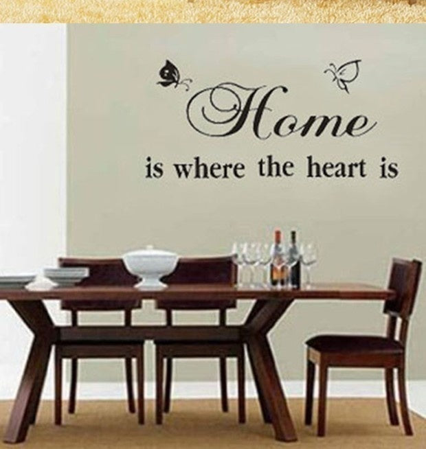 2018 NEW   Home is Where the heart is Wall Quote Sticker Decals Home Decor Vinyl Removable