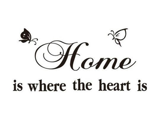 2018 NEW   Home is Where the heart is Wall Quote Sticker Decals Home Decor Vinyl Removable