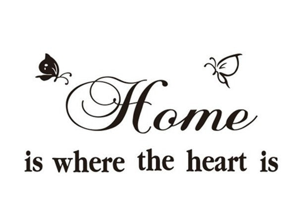 2018 NEW   Home is Where the heart is Wall Quote Sticker Decals Home Decor Vinyl Removable