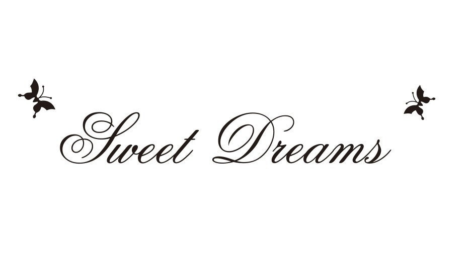 2018 NEW   English Quote''SWEET DREAMS ''Vinyl Wall Decals Removable Waterpoof Wall Sticker Manufacture