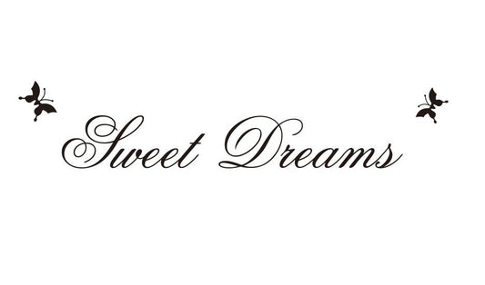 2018 NEW   English Quote''SWEET DREAMS ''Vinyl Wall Decals Removable Waterpoof Wall Sticker Manufacture