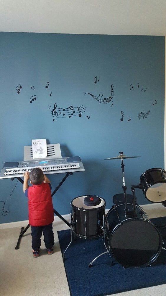 High-quality     wall sticker Music notation. 0855 stickers manufacturers  supply  hand-painted decorative art stickers for home deco vinyl