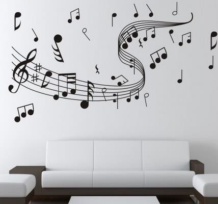High-quality     wall sticker Music notation. 0855 stickers manufacturers  supply  hand-painted decorative art stickers for home deco vinyl