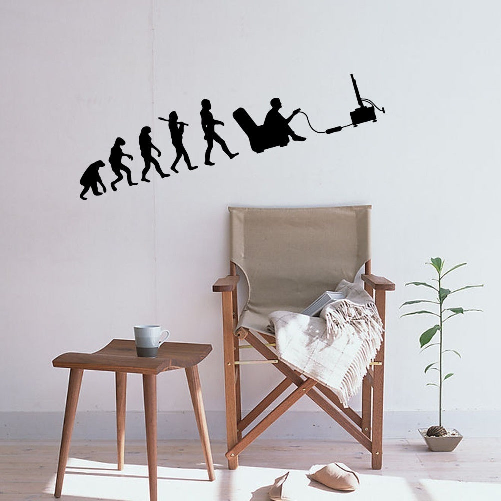 New Fashion   High Quality Human Evolution Wall Sticker Removable Art Home Decor Decals Popular House Decoration 3D Wallpapers