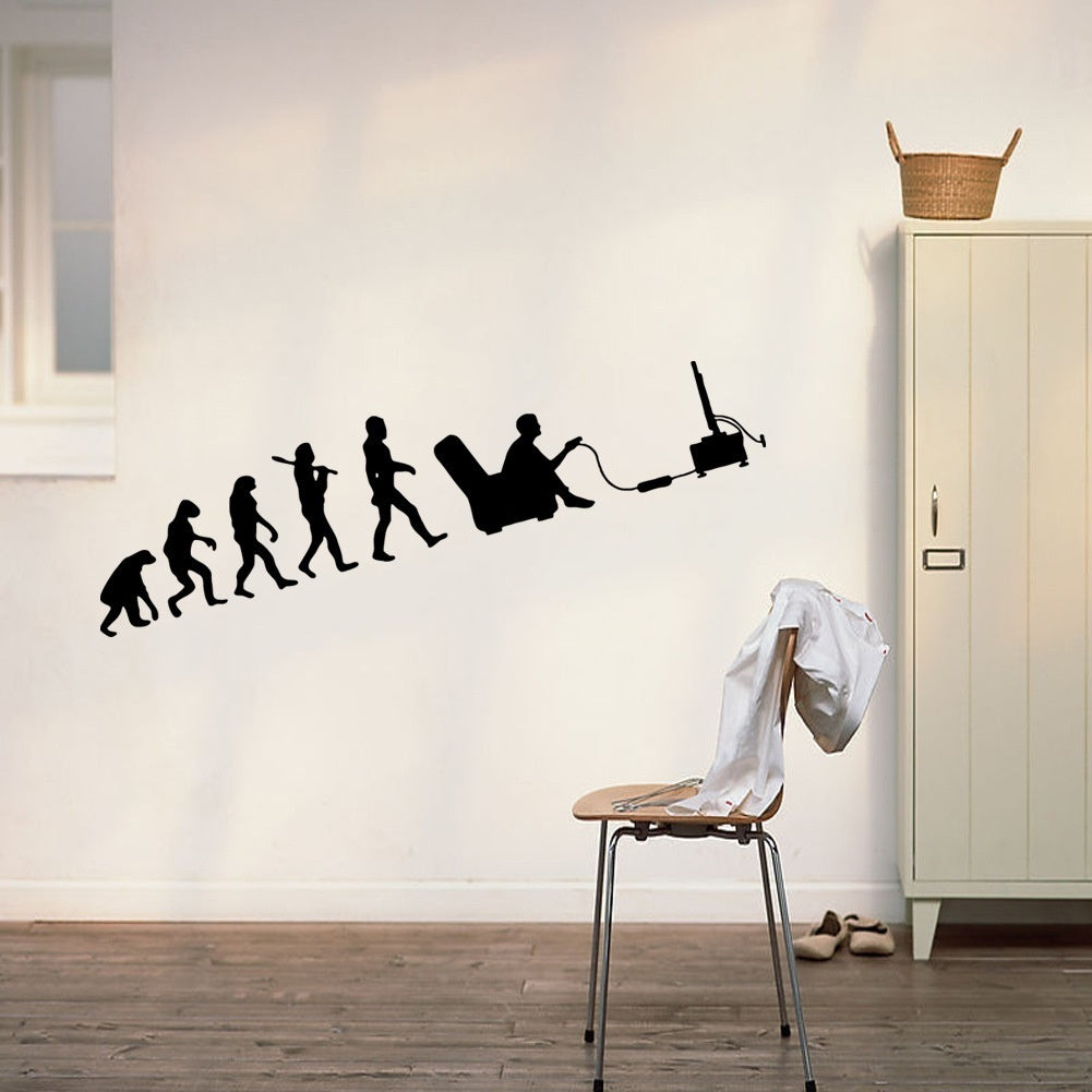 New Fashion   High Quality Human Evolution Wall Sticker Removable Art Home Decor Decals Popular House Decoration 3D Wallpapers