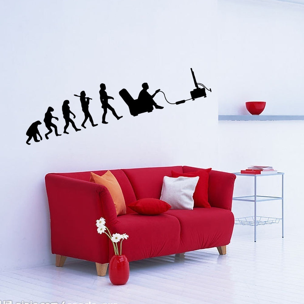 New Fashion   High Quality Human Evolution Wall Sticker Removable Art Home Decor Decals Popular House Decoration 3D Wallpapers