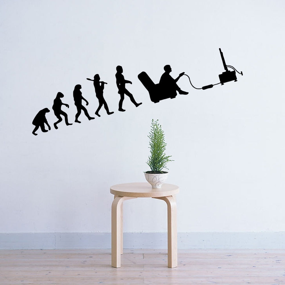New Fashion   High Quality Human Evolution Wall Sticker Removable Art Home Decor Decals Popular House Decoration 3D Wallpapers