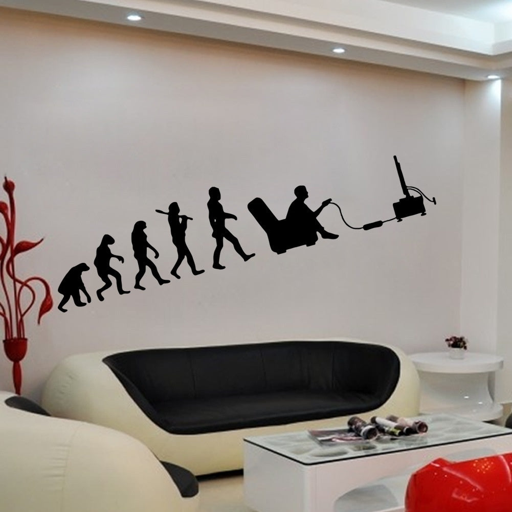 New Fashion   High Quality Human Evolution Wall Sticker Removable Art Home Decor Decals Popular House Decoration 3D Wallpapers