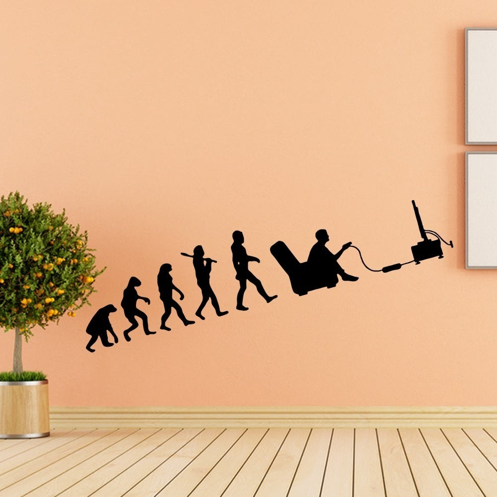 New Fashion   High Quality Human Evolution Wall Sticker Removable Art Home Decor Decals Popular House Decoration 3D Wallpapers
