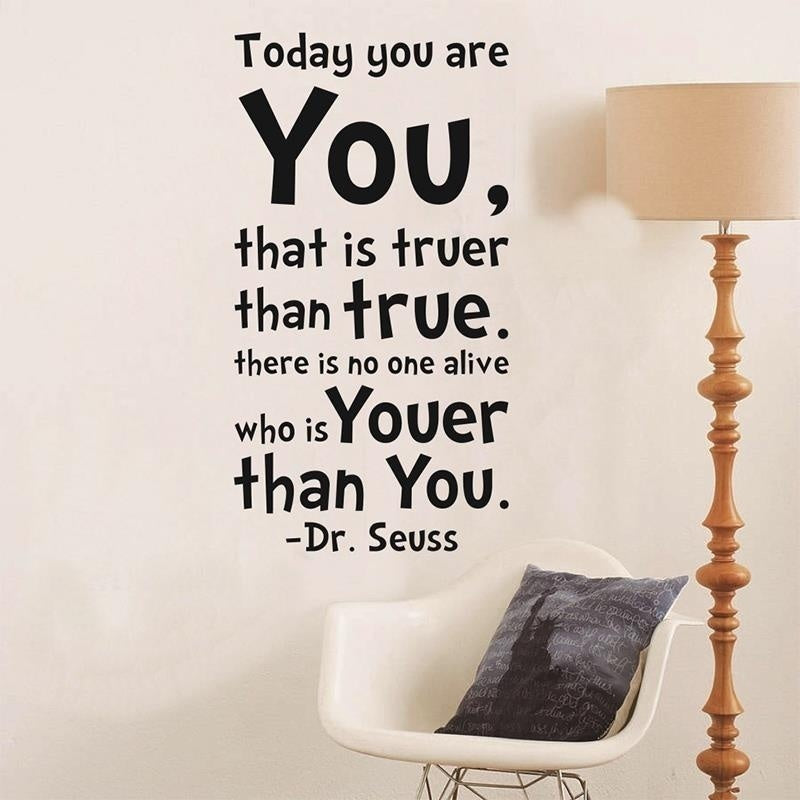 New Brand   Today You Are You Art Vinyl Wall Decals Stickers Quotes and Sayings Home Decor Decal Love Kids Bedroom