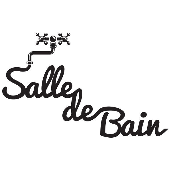 New Brand  French Salle de Bain Wall Sticker for Bathroom