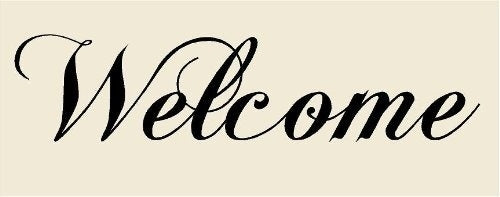 2018 NEW Vinyl Lettering Design Creations Welcome Vinyl Wall Decal-4"H X 18"W-Great for Front Door Wall Deacl