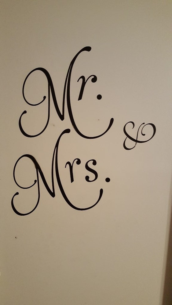 Fashion     Sell Wall Stickers Mr. & Mrs. PVC wall Sticker decal living room Home decor removable convenient DIY
