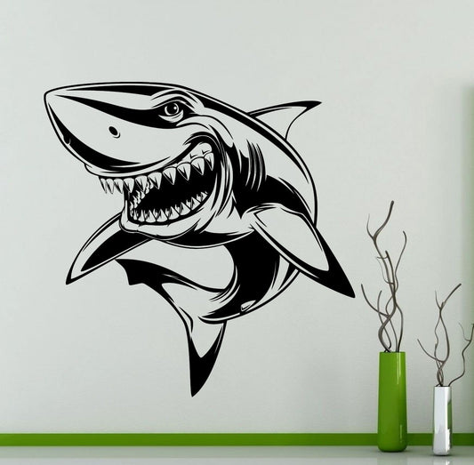 2018 NEW Shark Wall Sticker Sea Ocean Monster Vinyl Decal Home Interior Decoration