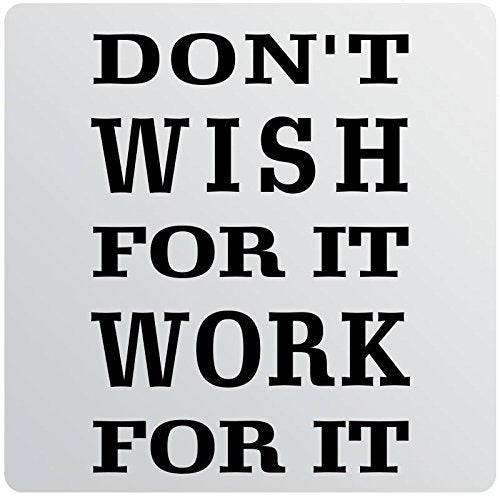 2018 NEW   Don't Wish For It Work For It Wall Decal Sticker Art Mural Home Decor Quote Gym Success Goal Drive Exercise