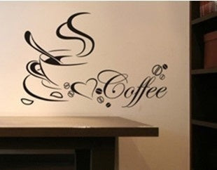 New Brand kitchen wall stickers coffee home decoration  wall decals vintage poster vinyl wall art mural decorative stickers