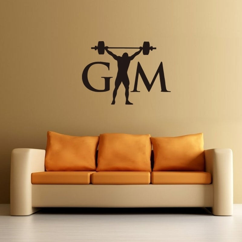New Fashion Weight Lifting Lifter Decal Vinyl Sticker for Car Truck Window Wall Decals Stickers