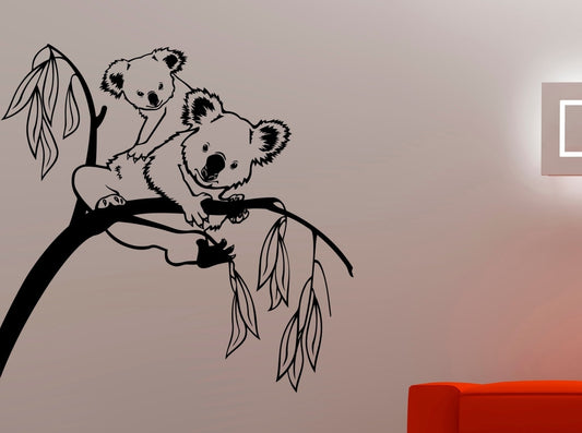 2018 NEW  Koala Wall Decal Animal Stickers Home Wall Decor Living Room Wall Art Dorm Room Decor Vinyl Art Mural Removable Stickers
