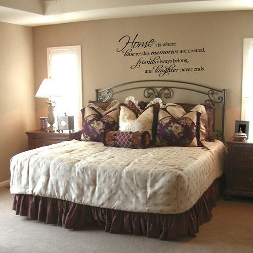 New Hot HOME IS WHERE LOVE RESIDES QUOTE VINYL WALL DECAL STICKER ART -REMOVABLE DECOR