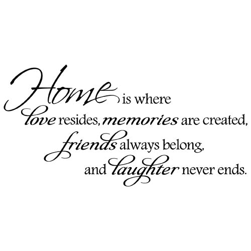 New Hot HOME IS WHERE LOVE RESIDES QUOTE VINYL WALL DECAL STICKER ART -REMOVABLE DECOR