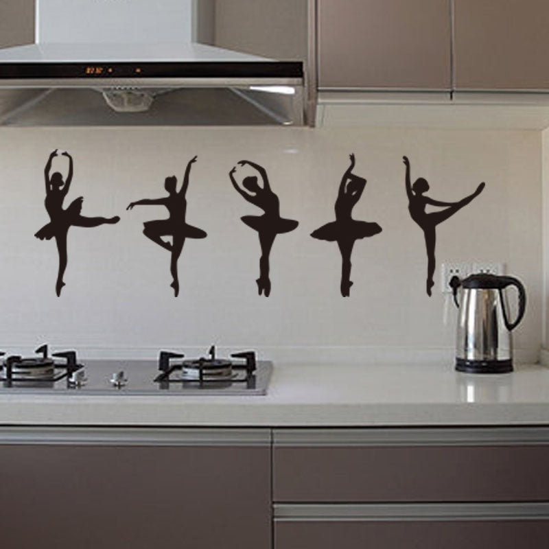 New Brand   Girls Dancing Ballet DIY Wall Stickers Removable PVC Home Art Decor for Ballet Studio, Dance Studio Wedding Decoration