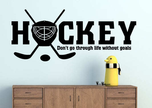 New Brand   Ice Hockey Wall Decal is a High Quality Vinyl Wall Decal Displaying a Giant Hockey Quote.
