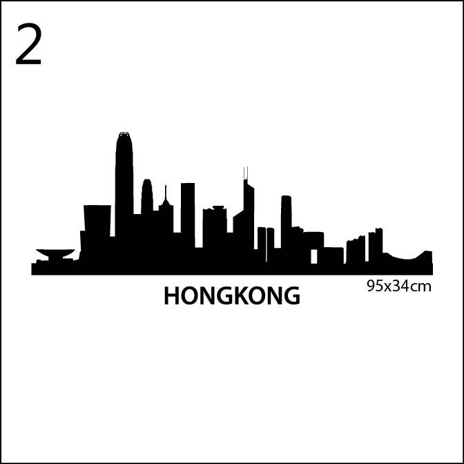 Fashion     City Skyline Glowing in the Dark Wall Decal Removable Wall Stickers Home Decor