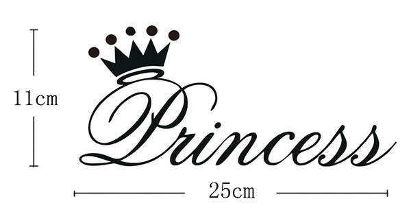 Fashion  Various Color Beautiful Princess Crown Wall Sticker Bedroom Decor Vinyl Decal Die Cut - Girl Crown Car Window Baby Art