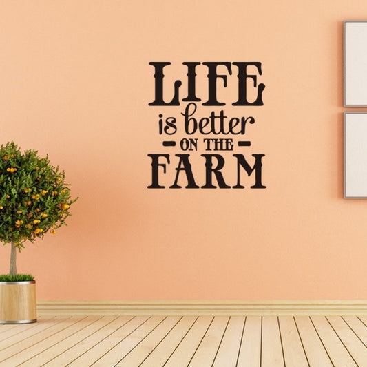 New Brand   DIY Wall Sticker LIFE IS BETTER ON the Farm Wall Decal Wall Sticker Home Life Wall Art Decal Decorative