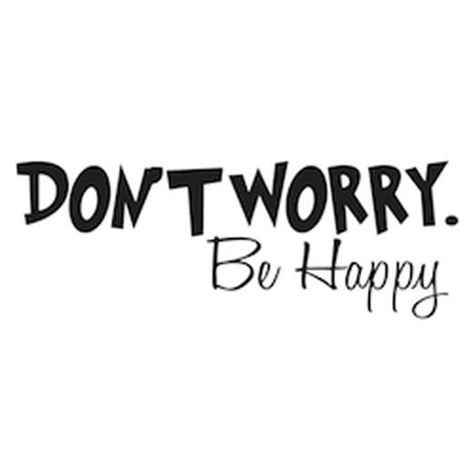 High-quality     Don't Worry Be Happy Wall Sticker Quote Word Lettering Art Vinyl Removable Decal
