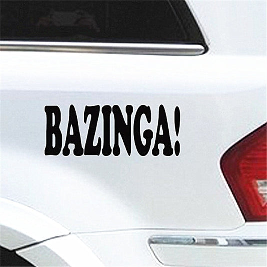 Fashion   Bazinga Humour Lines Wall Home Car Sticker Glass Window Laptop Auto Truck Door Black Vinyl Decal Decor