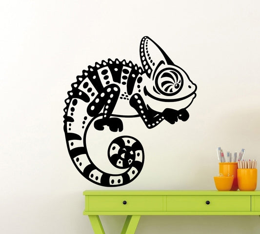 Hot   Chameleon Wall Sticker Reptile Lizard Vinyl Decal Home Interior Design Room Art Decoration Waterproof High Quality Mural