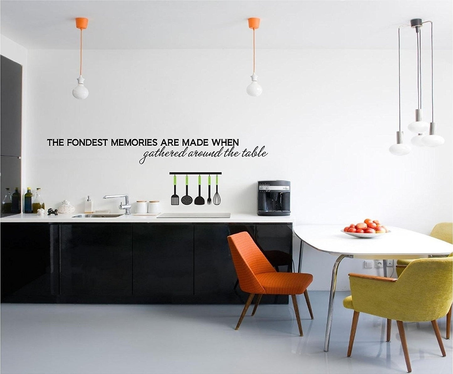 New Hot  The Fondest Memories Are Made When Gathered Around the Table Family Vinyl Wall Decals Quotes