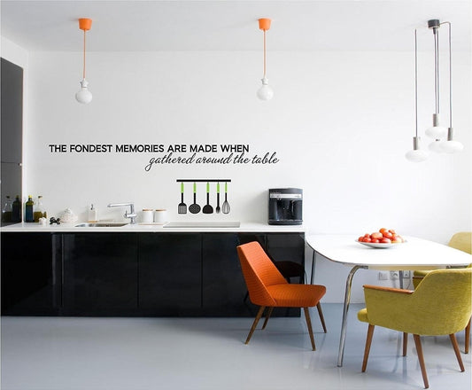 New Hot  The Fondest Memories Are Made When Gathered Around the Table Family Vinyl Wall Decals Quotes