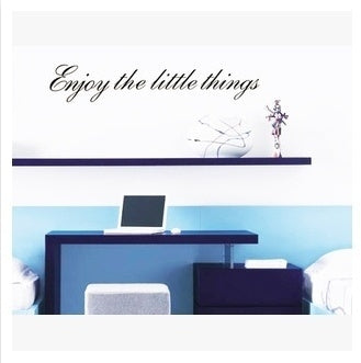 New Fashion    56*11cm "enjoy the little thing" pvc removable wall stickers wall decals decorative adesivo de parede wall stickers home decor
