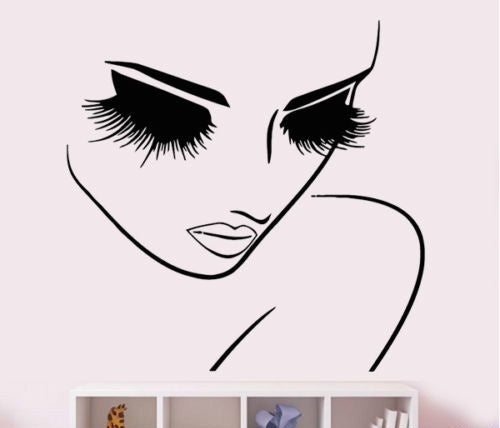 2018 NEW Détails sur  Chambre fille Beauté Salon de la mode Mur Art Stickers Décalcomanie Vinyle Décor Chambre Maison- afficher le titre d'origine