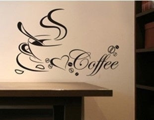 2018 NEW kitchen wall stickers coffee home decoration  wall decals vintage poster vinyl wall art mural decorative stickers
