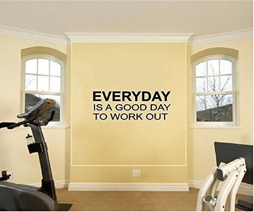 New Brand   Everyday Is a Good Day to Workout Fitness Workout Gym Motivational Vinyl Wall Decal Sticker Wall Letters