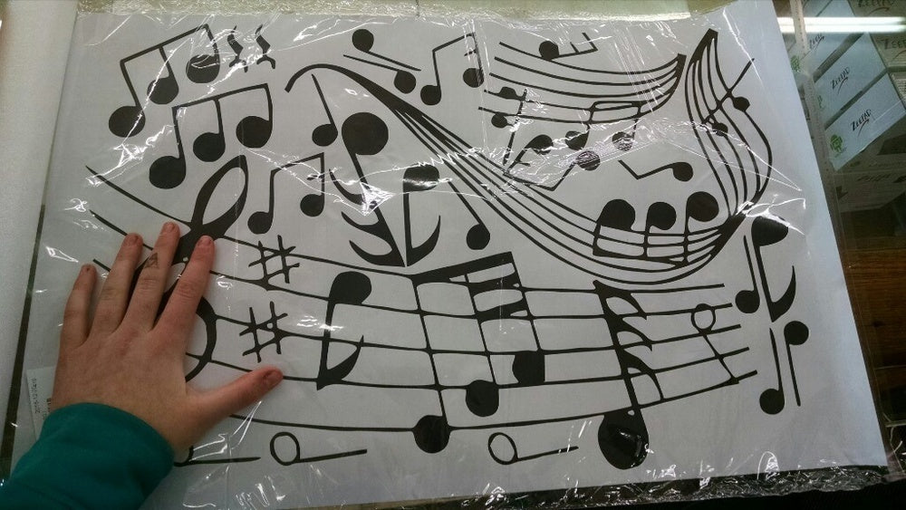 New Brand   wall sticker Music notation. 0855 stickers manufacturers  supply  hand-painted decorative art stickers for home deco vinyl