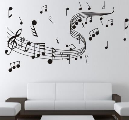 New Brand   wall sticker Music notation. 0855 stickers manufacturers  supply  hand-painted decorative art stickers for home deco vinyl