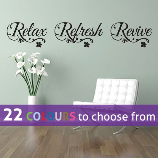 2018 NEW Détails sur  Détendez-vous rafraîchir Revive Citation Autocollant Mural Art Décalque Spa Salle de Bain Nail Salon de beauté- afficher le titre d'origine