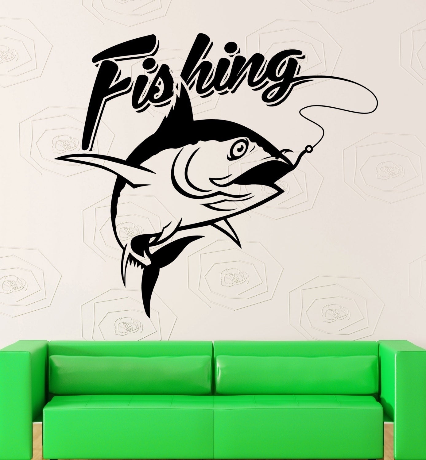 High-quality     Wall Decal Fishing Fisherman Fish Hobbies Vinyl Stickers Art Mural
