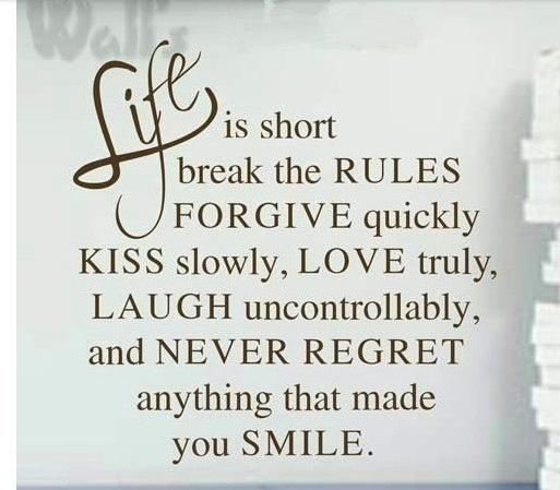 New Hot    Details about LIFE IS SHORT LOVE QUOTE wall sticker vinyl decal home room decor Remonable