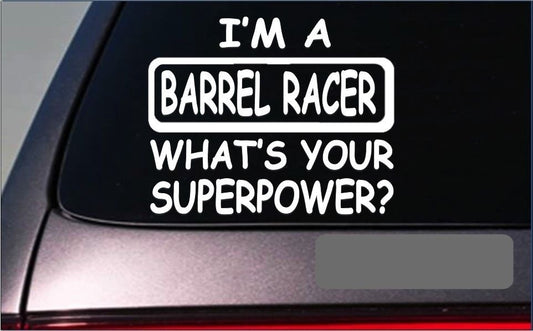 High-quality Barrel Racing 8" sticker decal  quarter horse rodeo cowboy cowgirl trailor Car Sticker