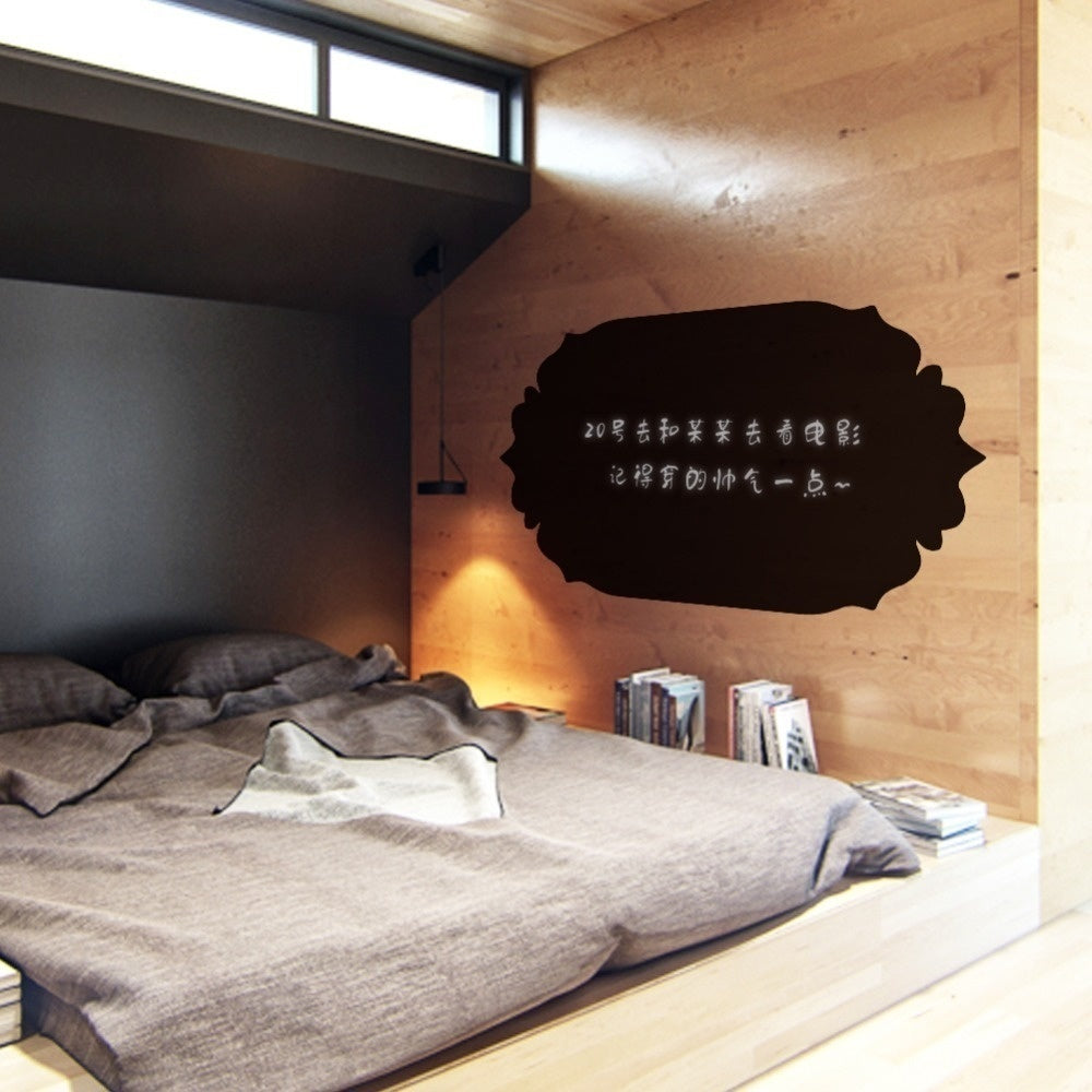 New Brand Classical Royal Shape Mirror Blackboard Wall Sticker Blackboard Home Chalk Board Decal